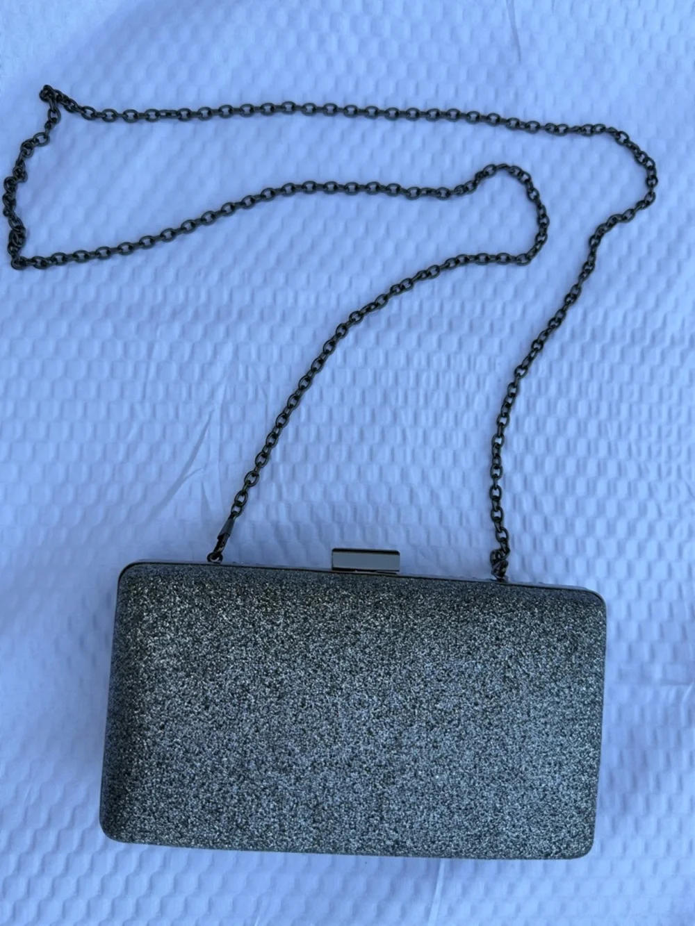 NATASHA Gunmetal Gray Swarovski Crystals Embellished Crossbody Evening Bag